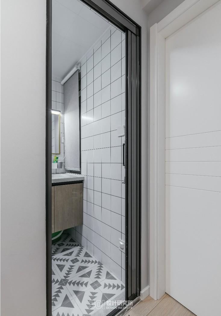 78 平米北欧风小家,绿色背景墙打造轻奢空间-34