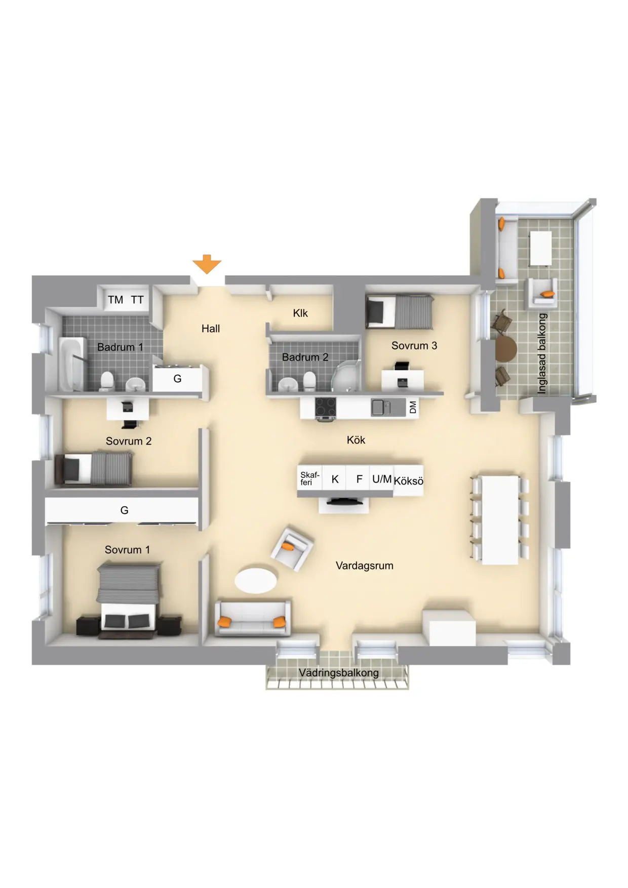 北欧家居 | 冬日封闭式露台设计-18