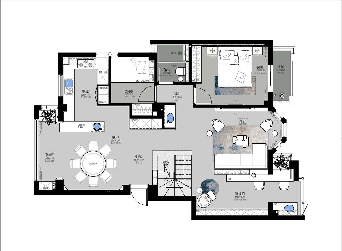 现代简约别墅设计-23
