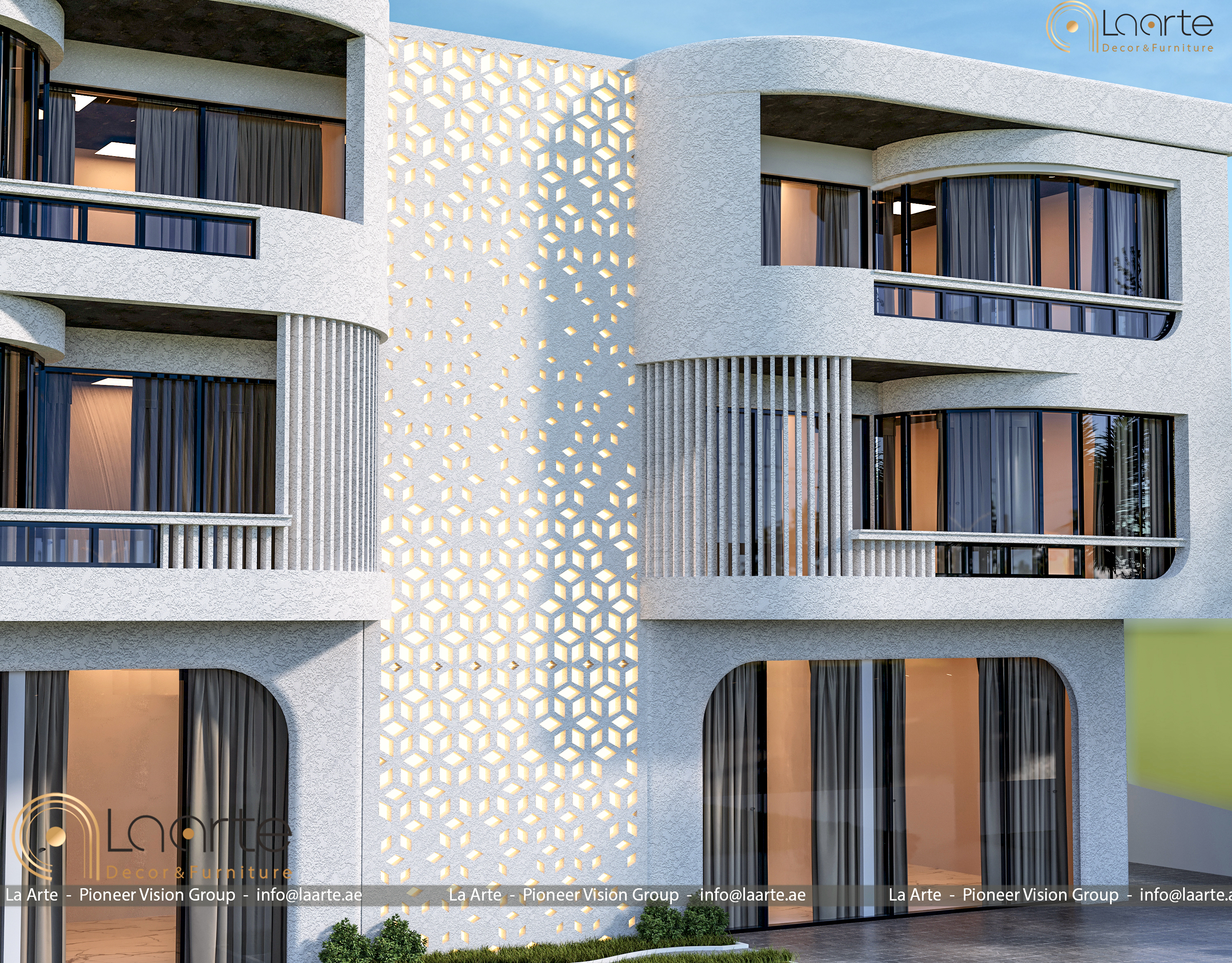 New Arabic style house exterior in Europe-10