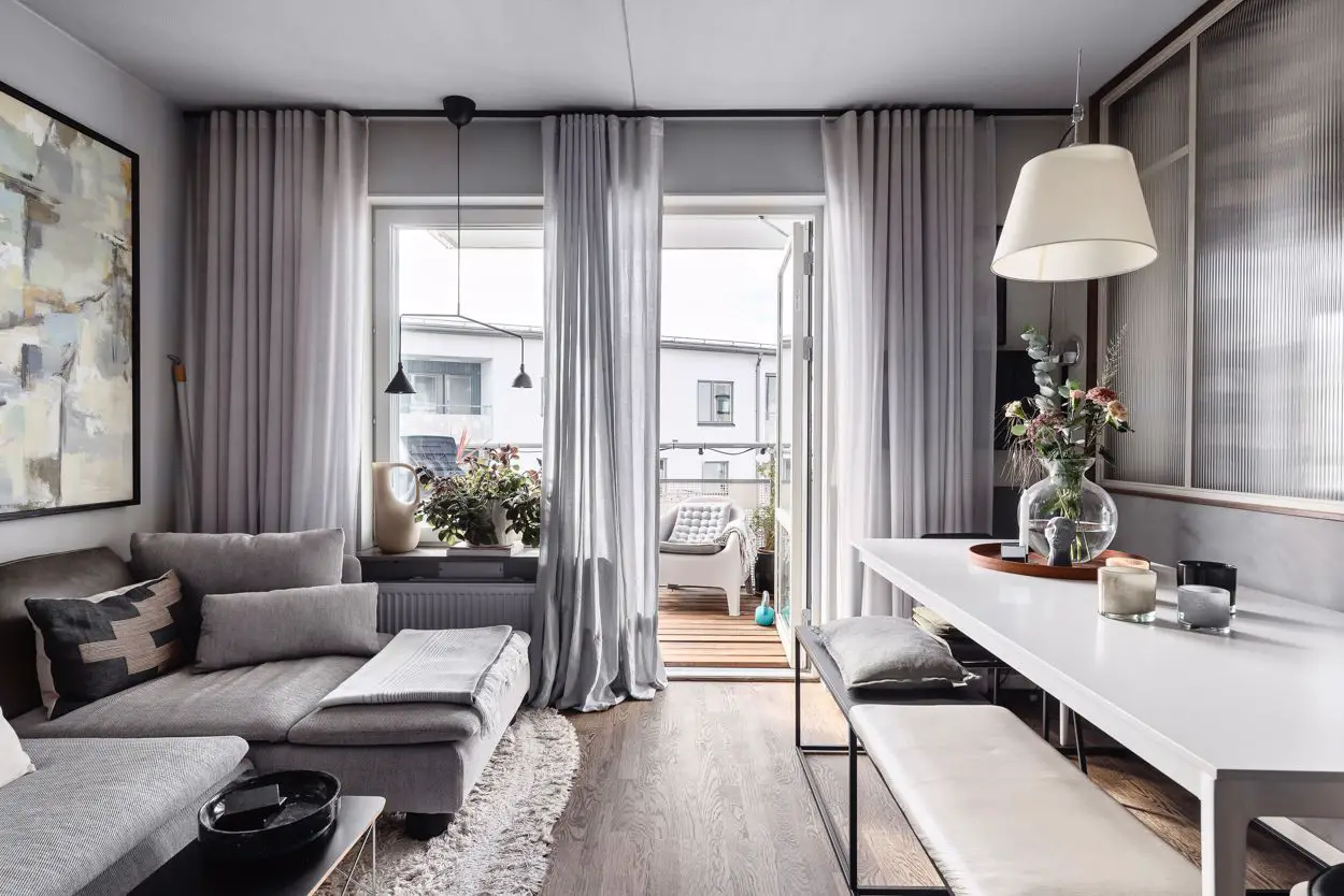 时尚玻璃墙 | 54m2 紧凑两居室的亮点设计-4