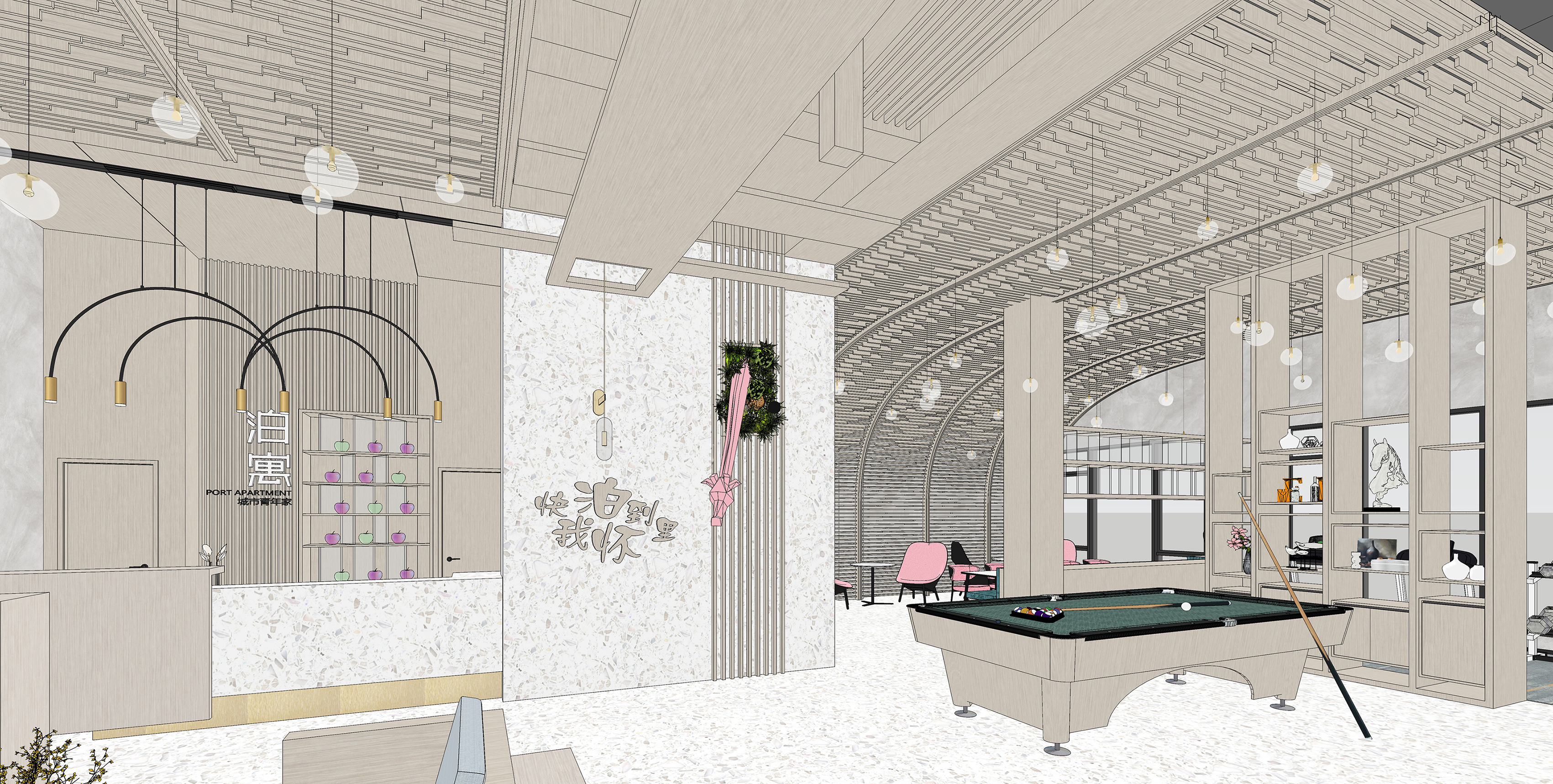 SD丨万科【最美泊寓】-深圳福永15巷 首层公寓大堂设计-36