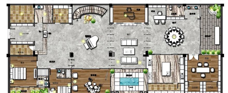 广州锦林山庄现代混搭别墅设计-0