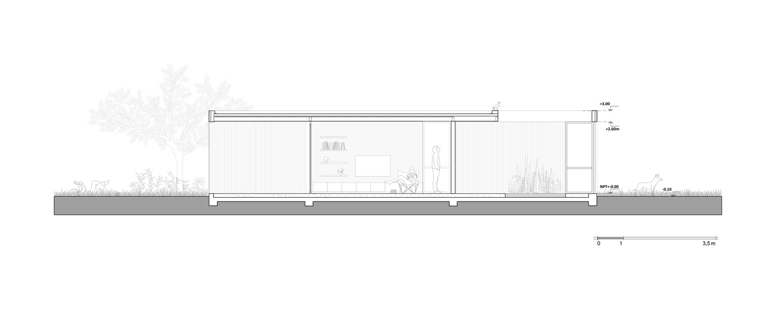 阿根廷 Campana 的现代极简黑立方住宅丨Prisma Arquitectura-16