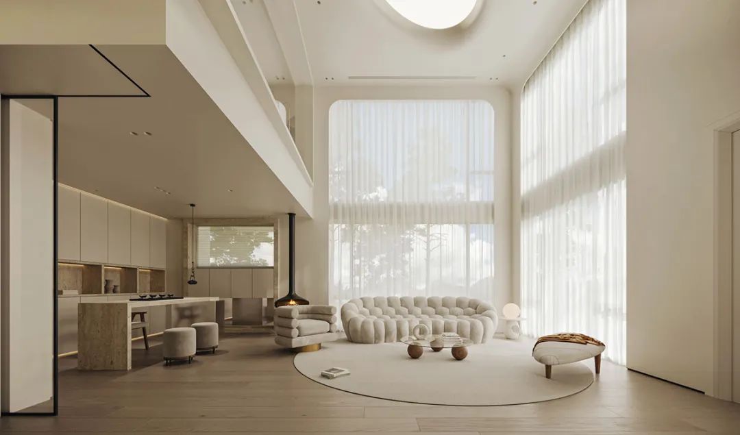 现代米色客厅设计 40 例，时尚元素打造惊艳空间-41