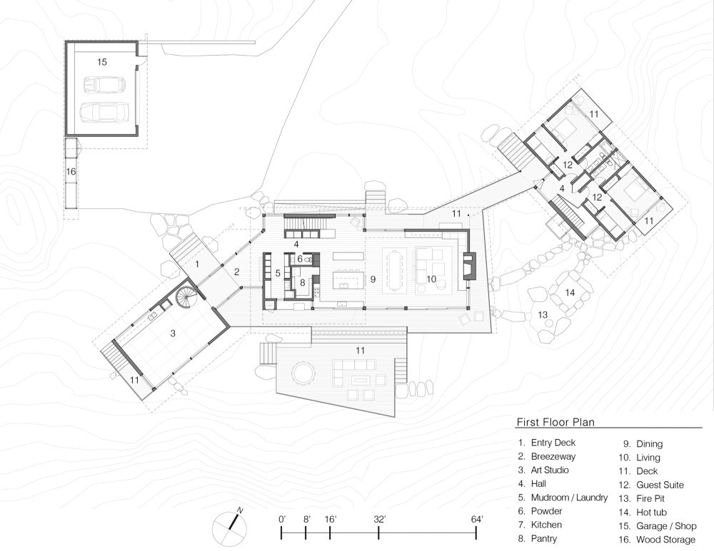 美国俯瞰湖边住宅（2018）Murdough Design Architects-39
