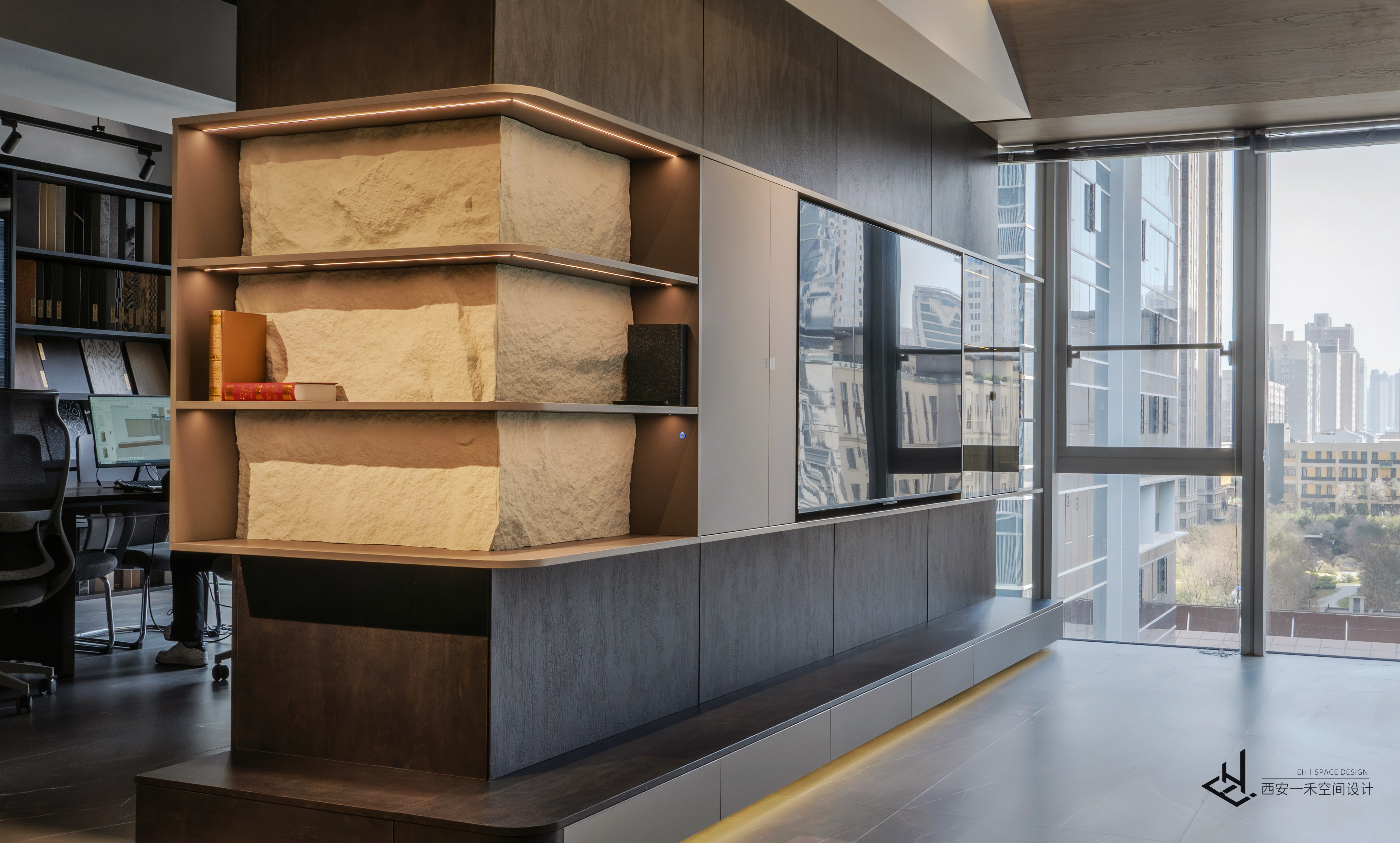 西安·大明宫西派国际定制展厅丨中国西安丨壹禾墨影空间设计-13