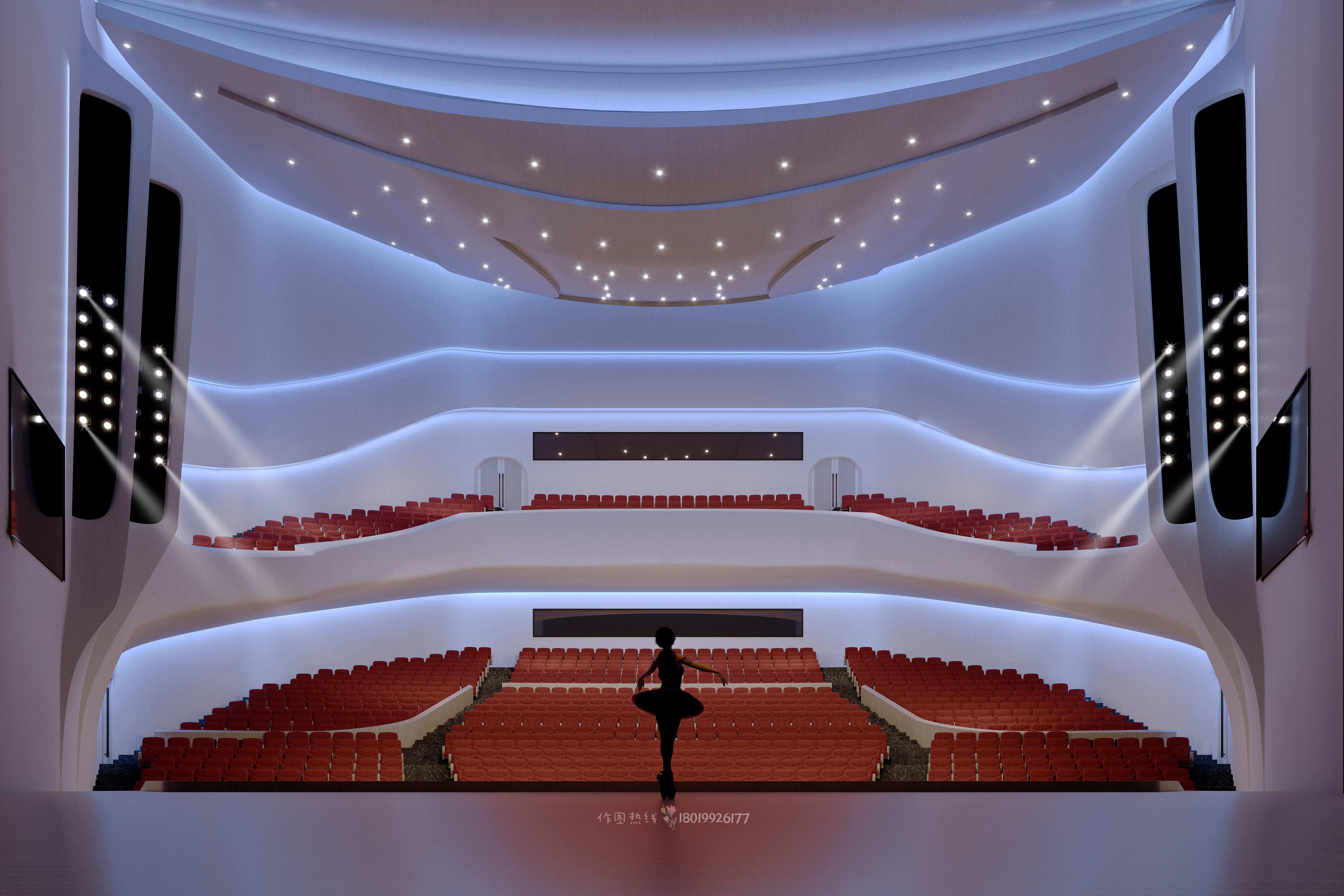 大报告厅效果图4个设计方案-4
