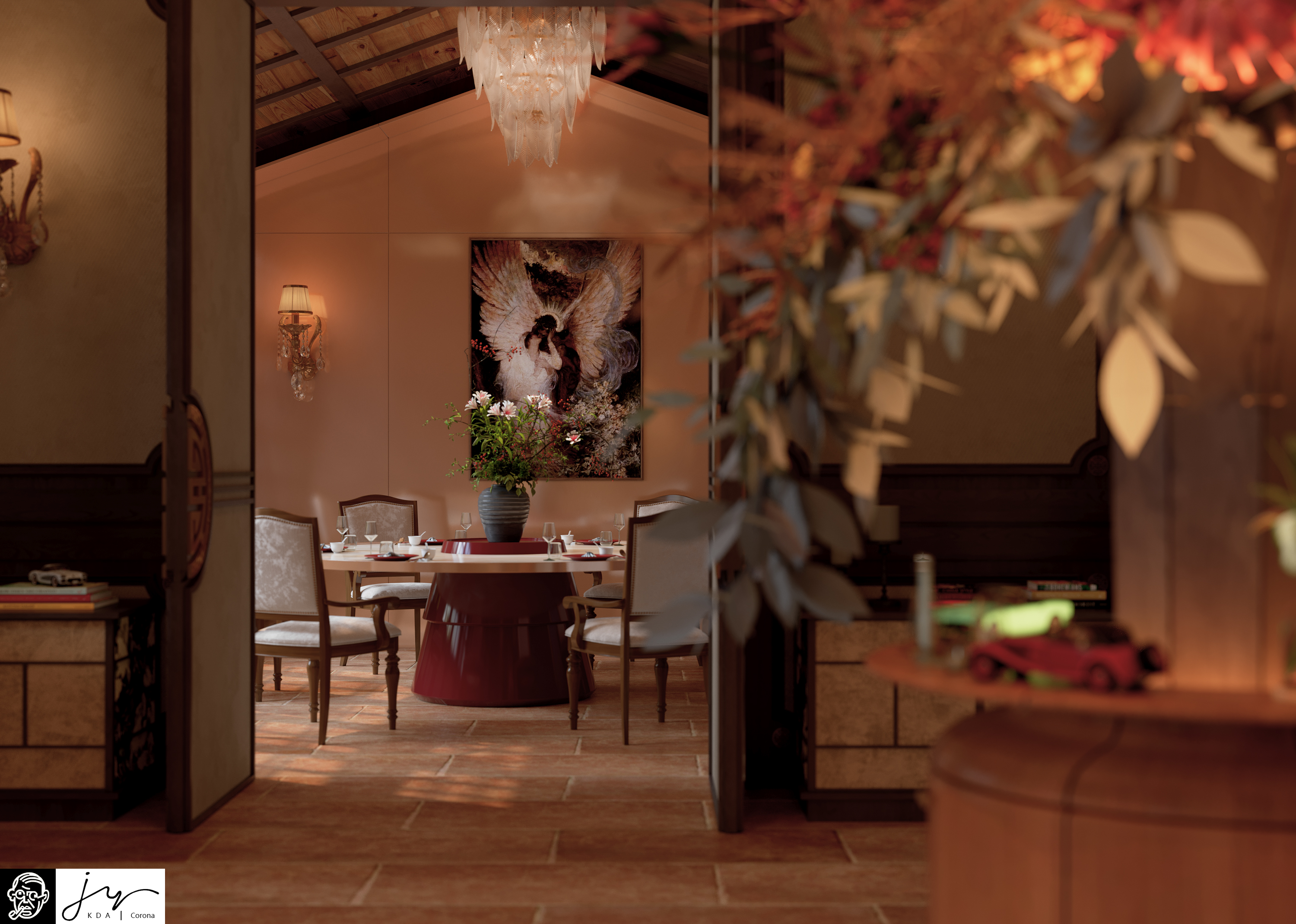 近期渲染丨静谧餐厅-3