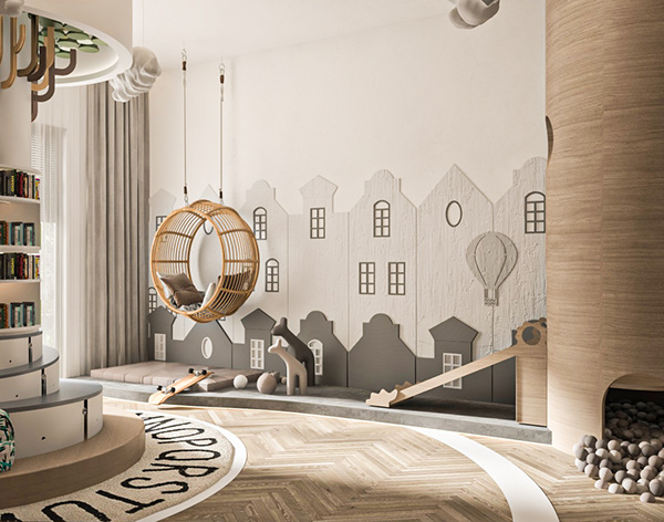 children's playroom in a villa-1