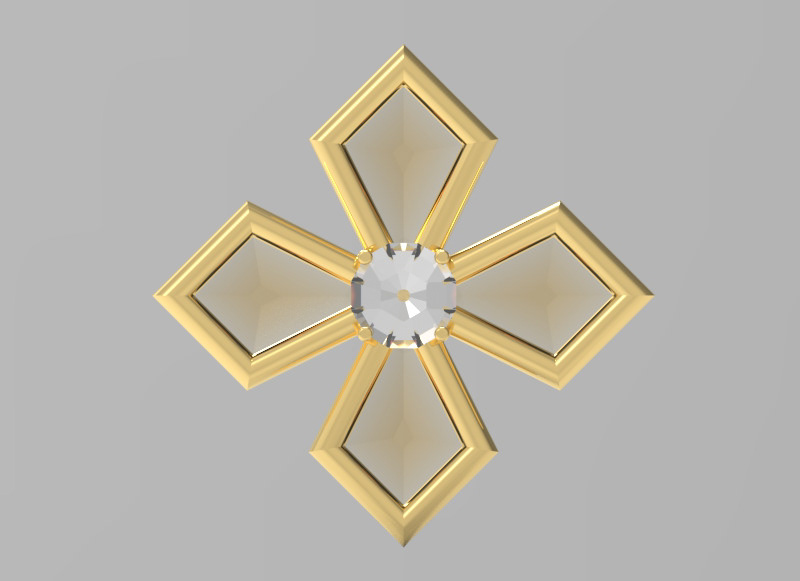 Clover/cross inspired pendants-2