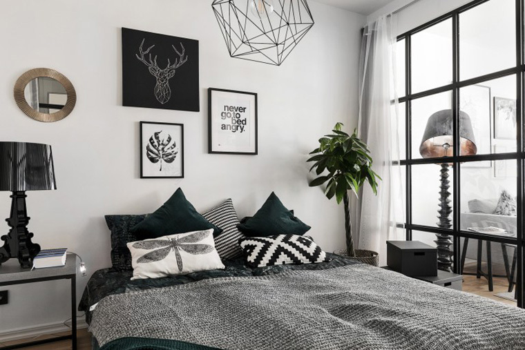 北欧工业风公寓 | 无彩色打造单身女子质感空间-11