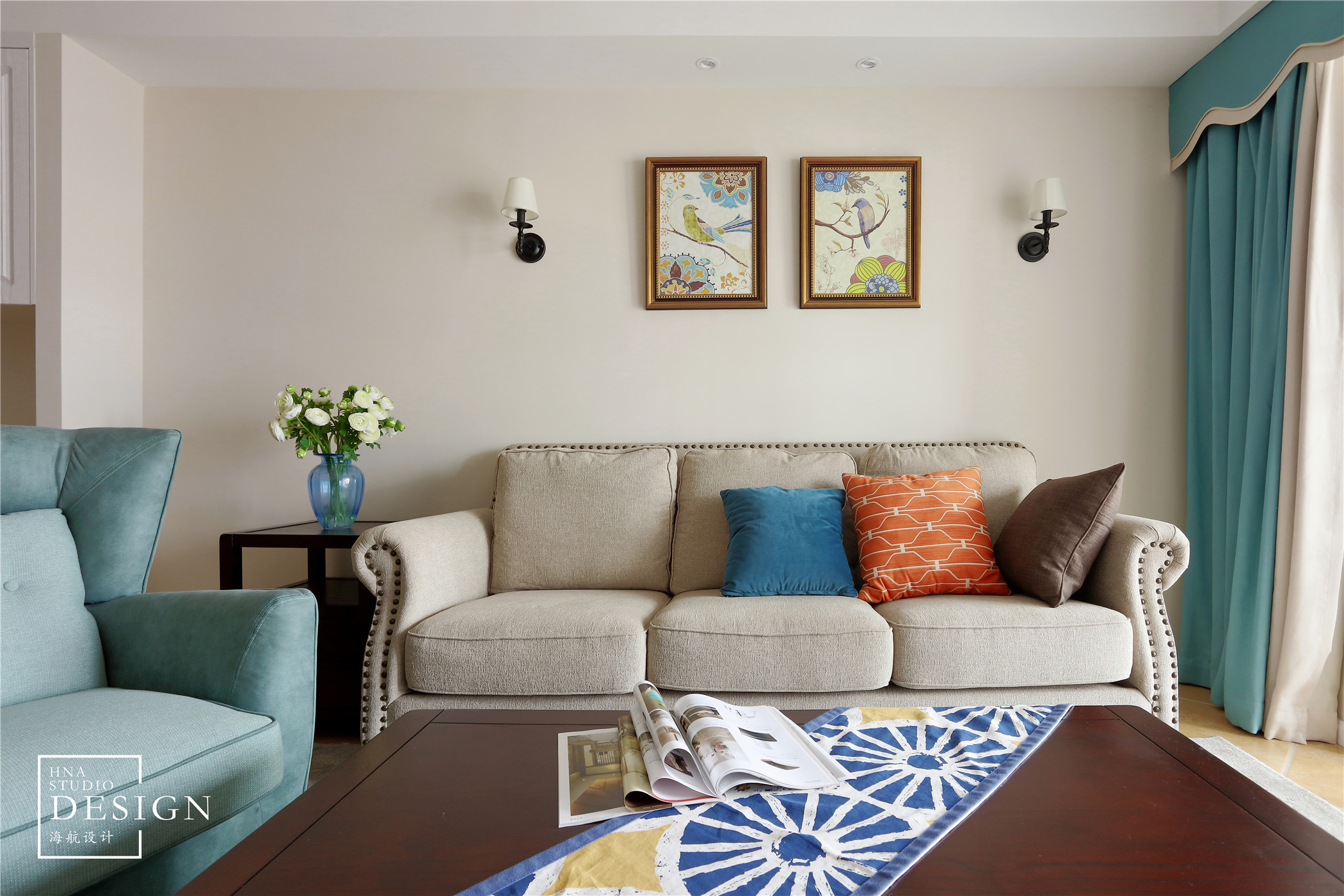 青建鼎都◣秋◥89平美式风格-15