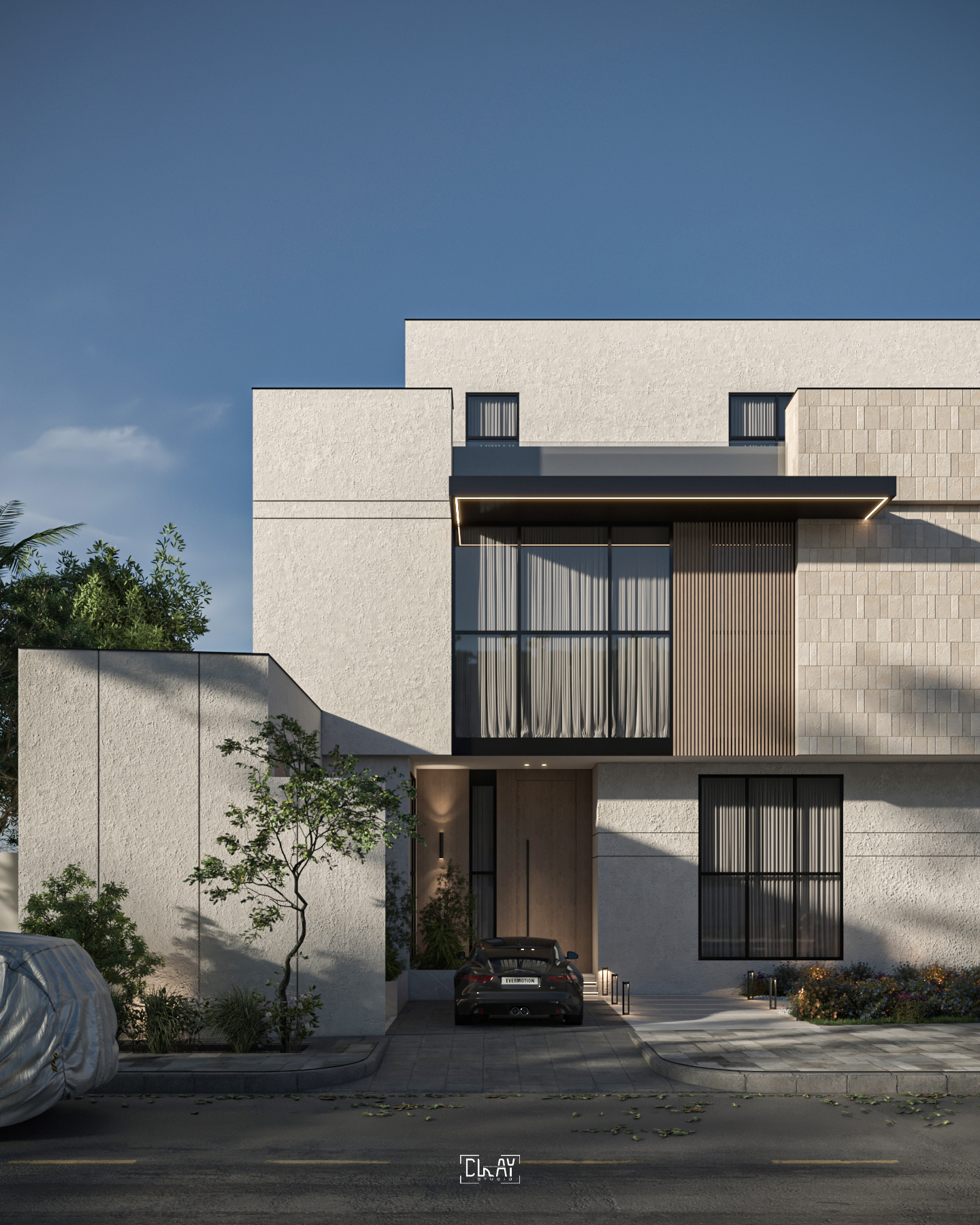 沙特阿拉伯别墅立面设计-5