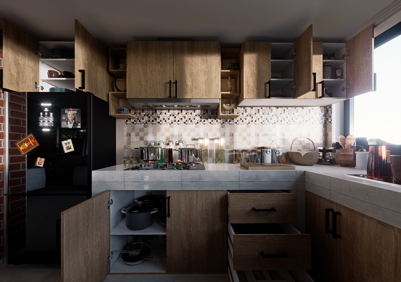 Mobiliario "Vienés" 厨房三聚氰胺家具设计丨厄瓜多尔丨Christian Santiago Calero Chica-17