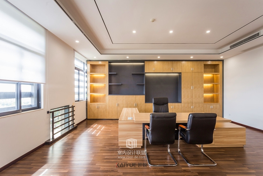 【凯悦装饰】盛美集团办公室装修设计完工实景图鉴赏-5