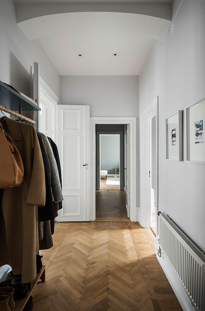 斯德哥尔摩橄榄绿公寓，法式风情融入北欧设计-17