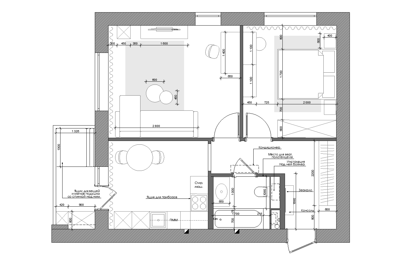 “НЕОНОВАЯ ОСЕНЬ”公寓室内设计-20