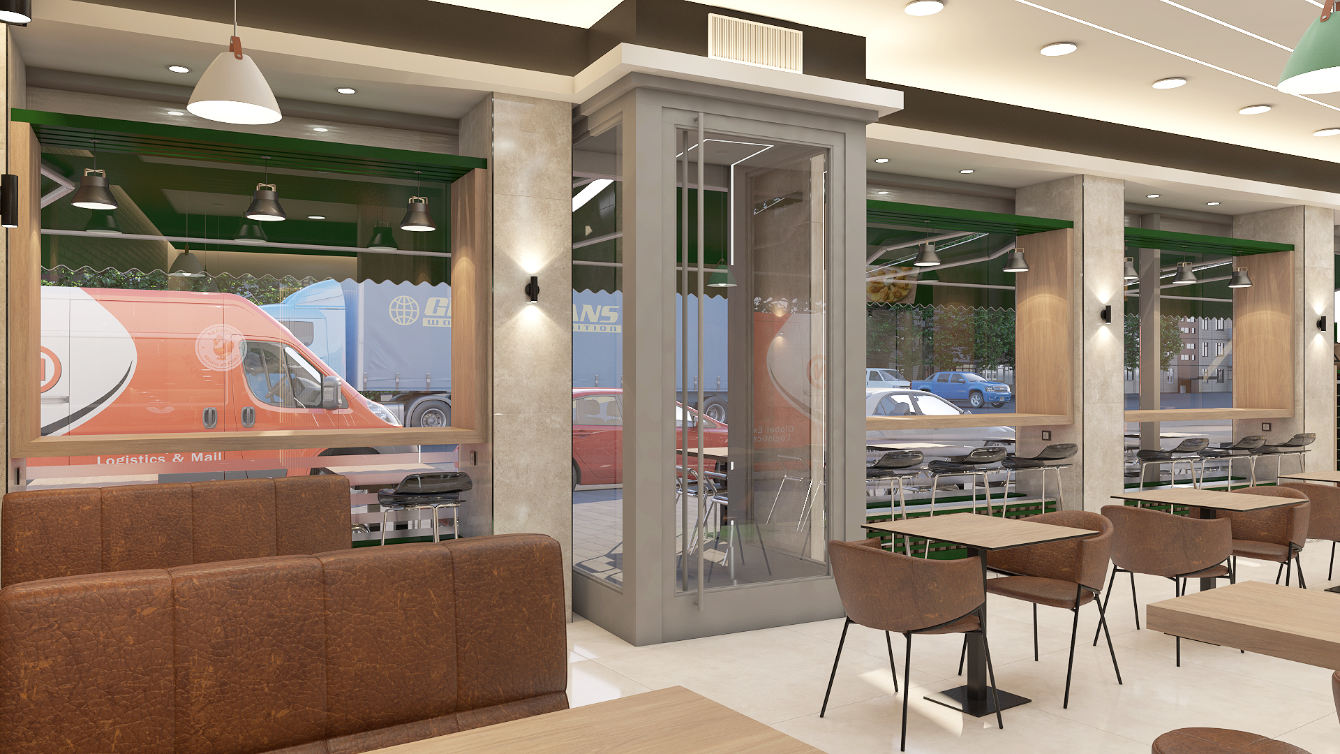 Humbaba Chicken House Berlin - Interior Design 3D-6