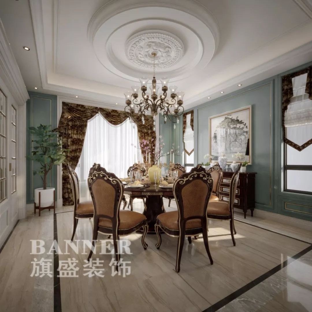 南昌汉港凯旋城 270㎡美式小清新设计-16