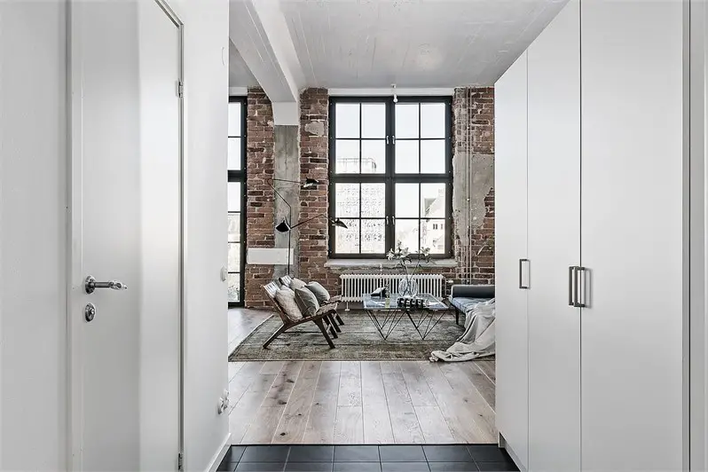 "瑞典旧工厂改造的现代复古 loft"-10