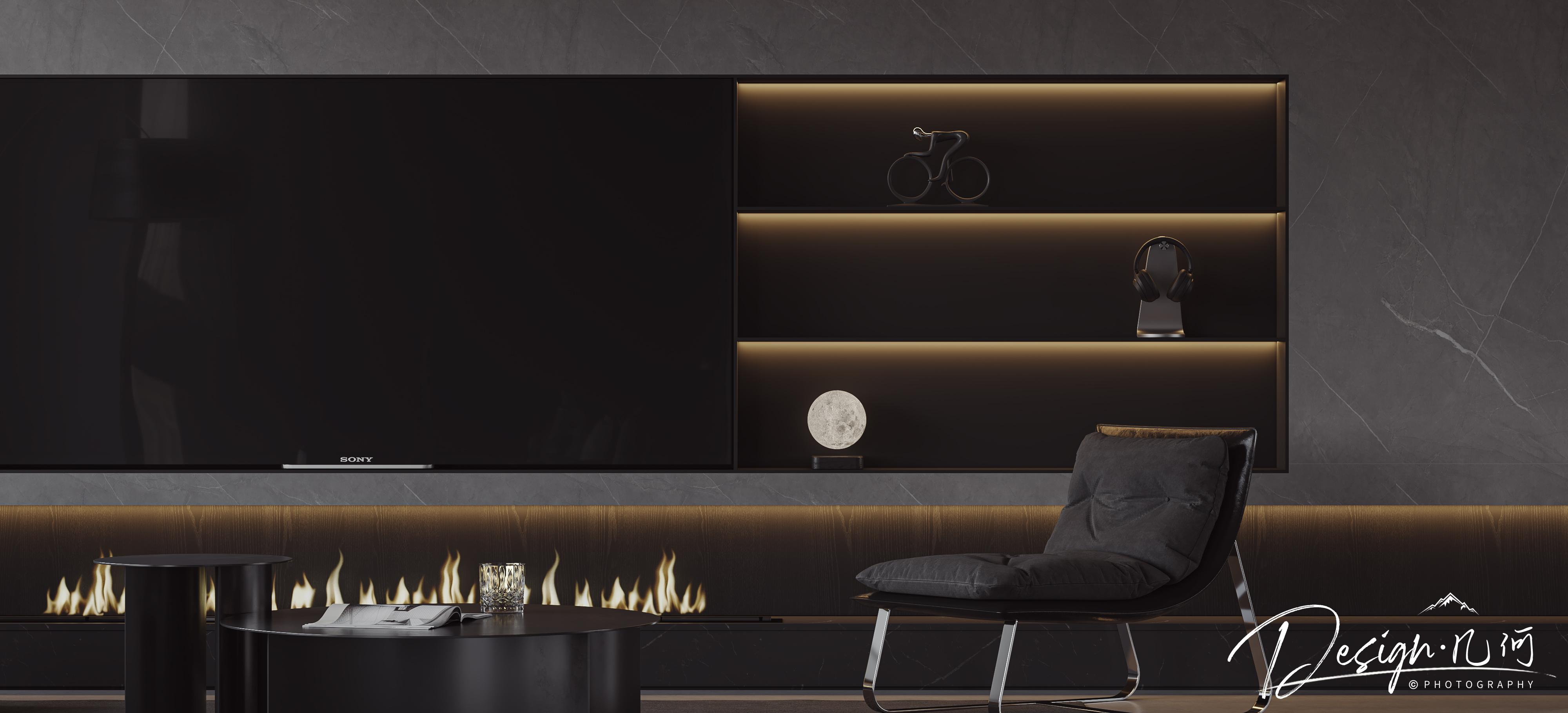 几何空间视觉表现 · 恒大华府现代暗黑风丨标点设计-11