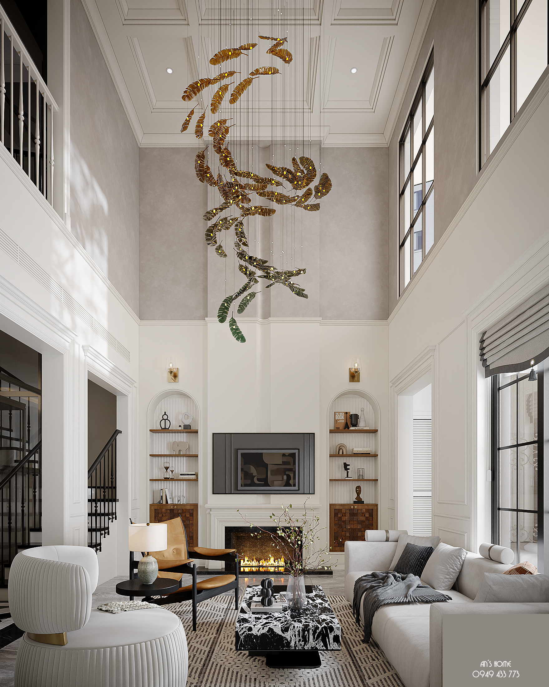 挑空别墅丨法国巴黎丨Pham Tu Uyen-6