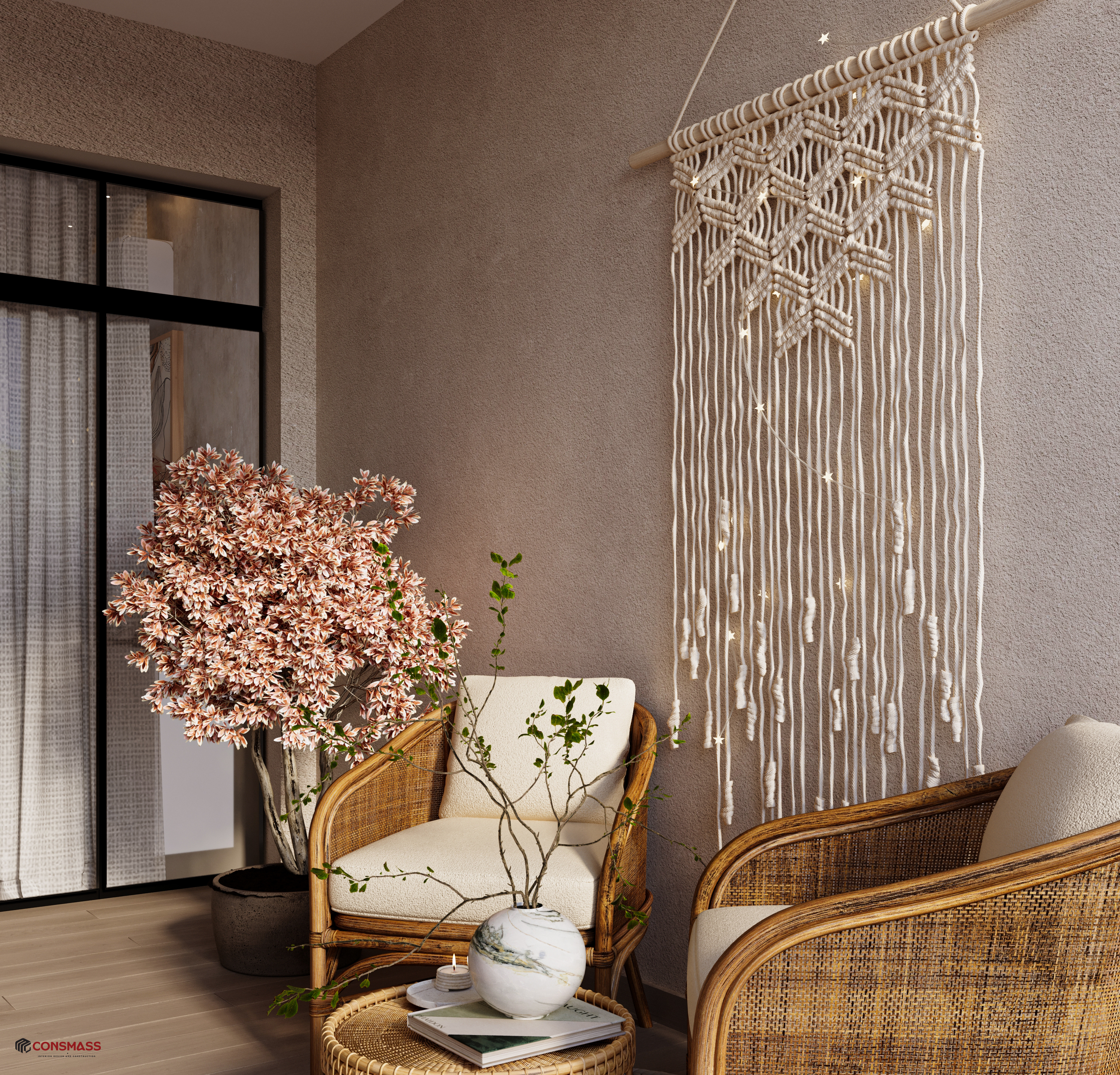 带露台的客厅设计丨埃及-14