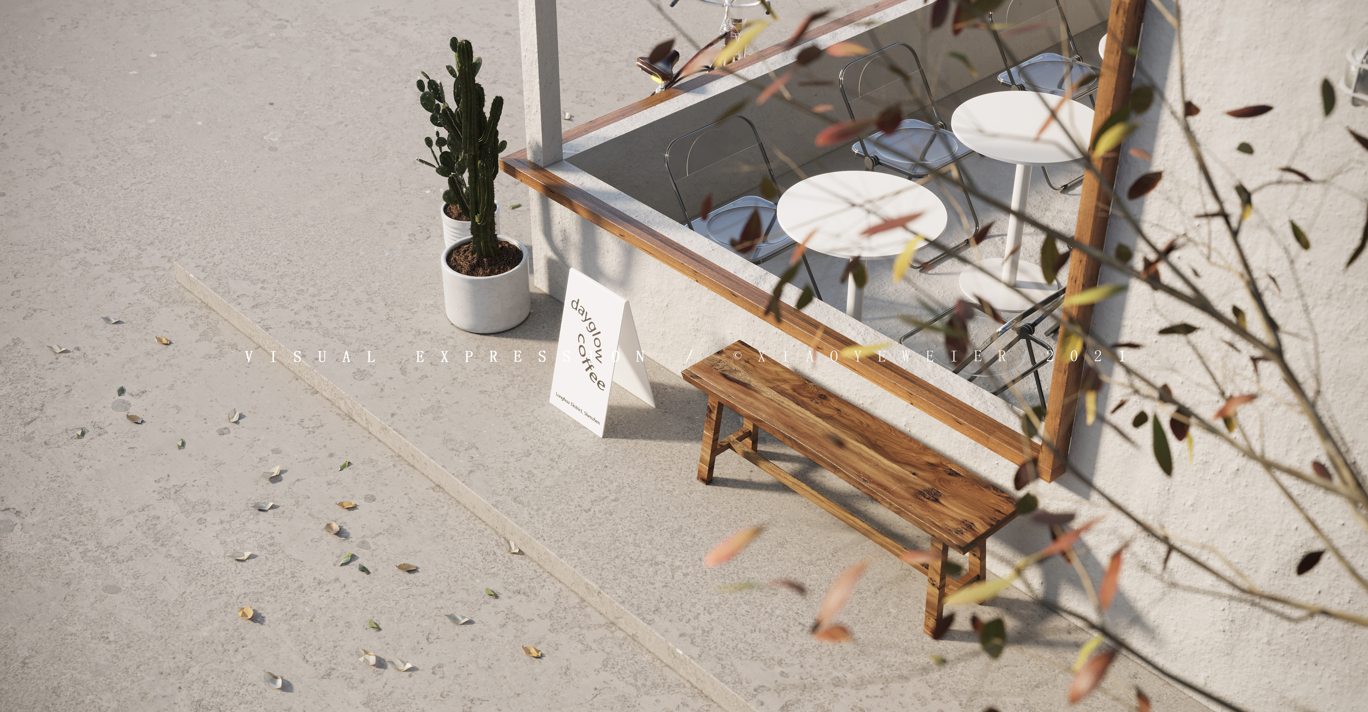 咖啡店效果渲染表现-6