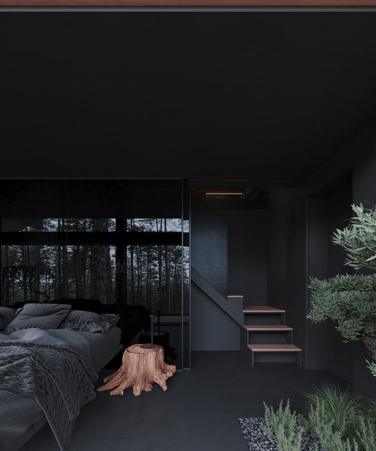 莫斯科森林中的自然共生别墅丨Stephen Tsymbaliuk-31