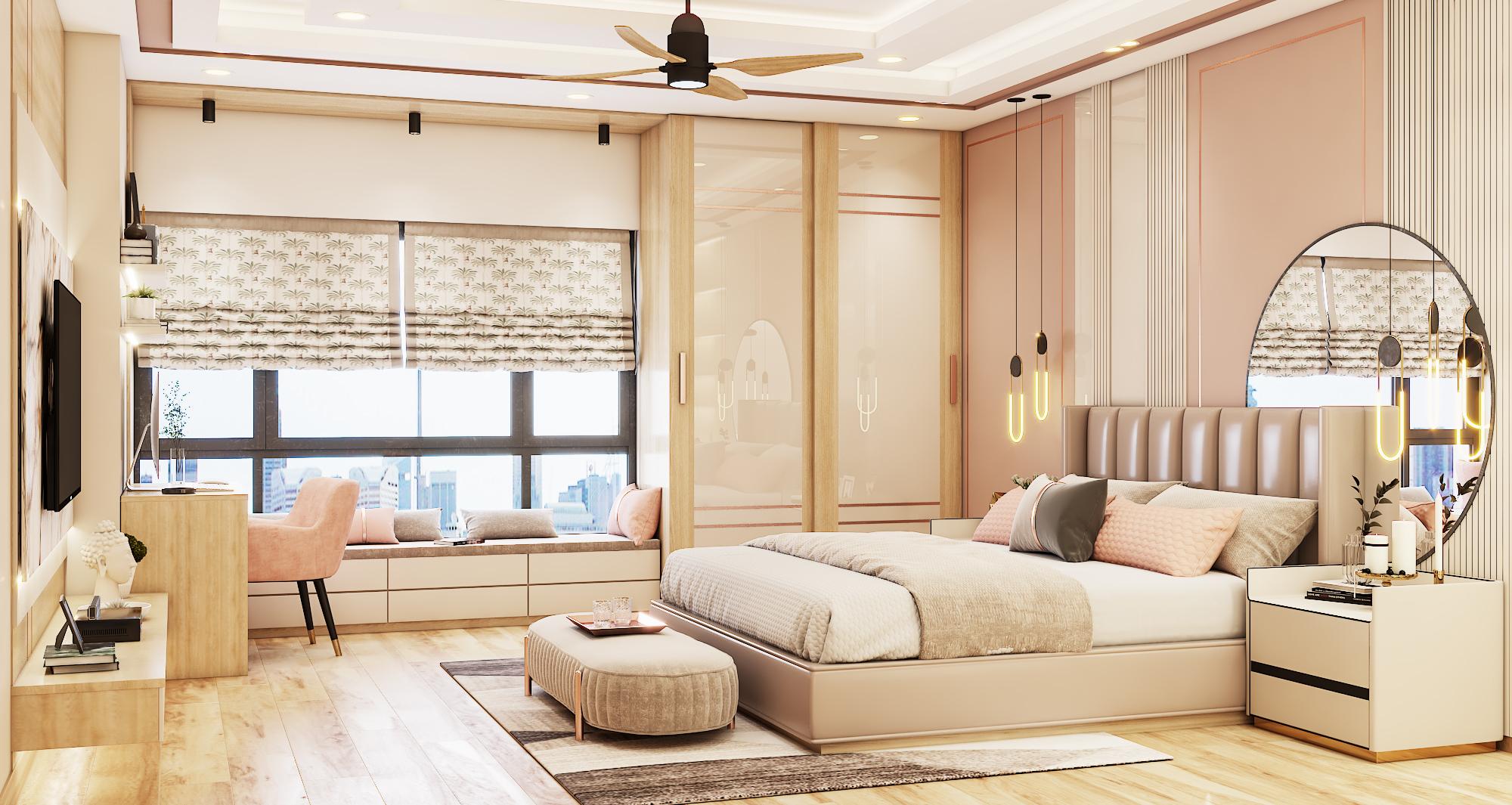 Bedroom peach colour-2