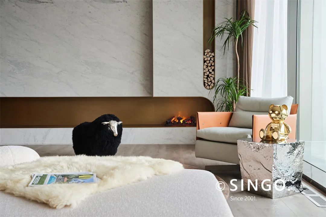 现代轻奢宁波钓渔台复式住宅丨中国宁波丨星杰全案设计团队-33