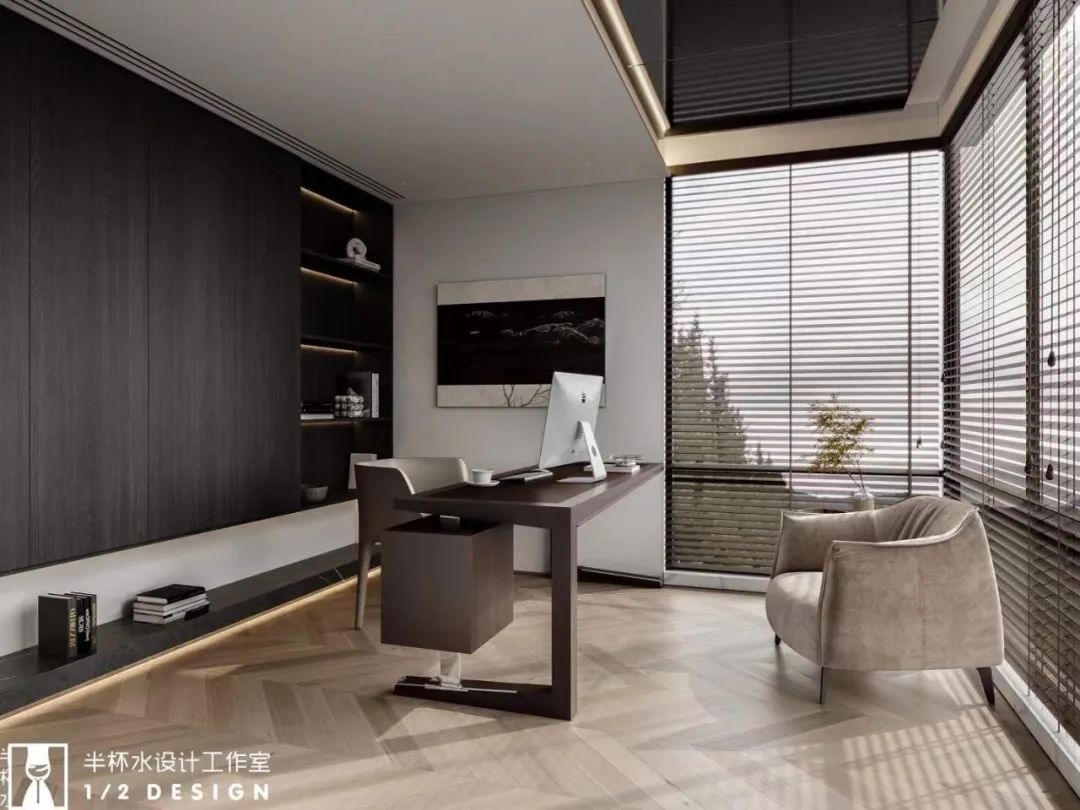 泊蔚法式现代风室内设计丨半杯水工作室-35