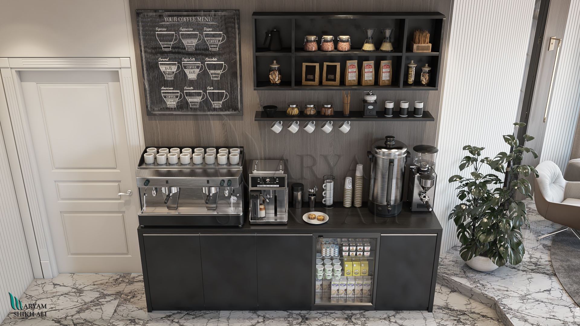 living area & coffe corner in villa (Apamia) Dubai-1