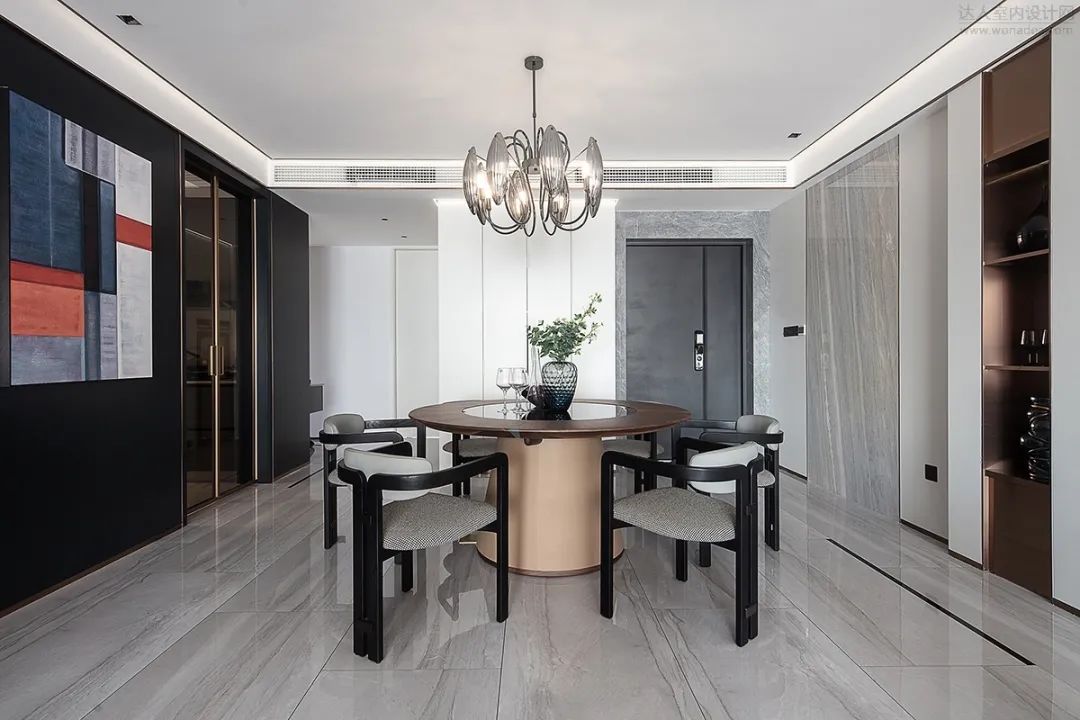 优雅时光 | 160㎡摩登私宅,艺术与生活的完美对话-24