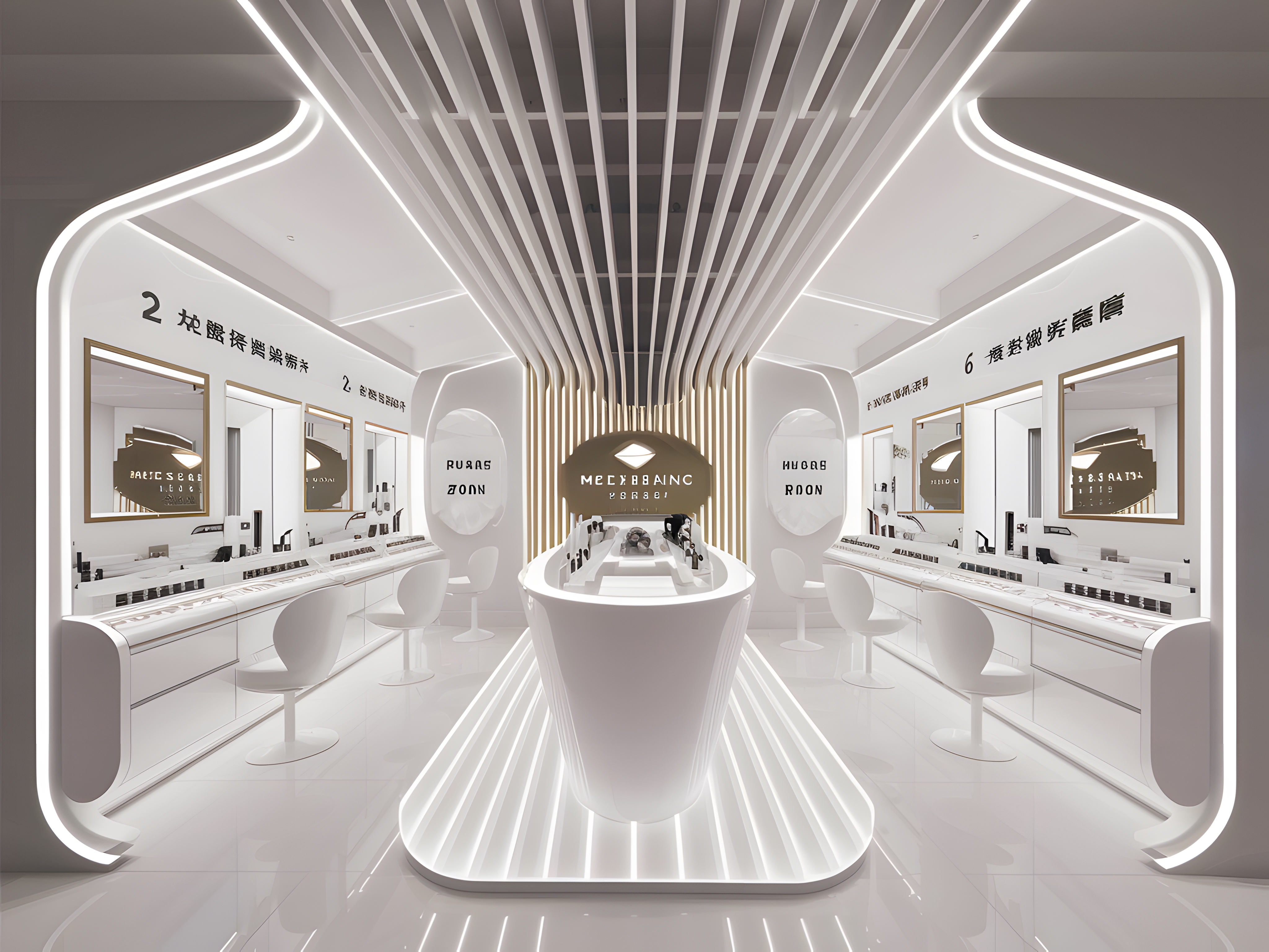 Beauty cosmetics display store booth-14