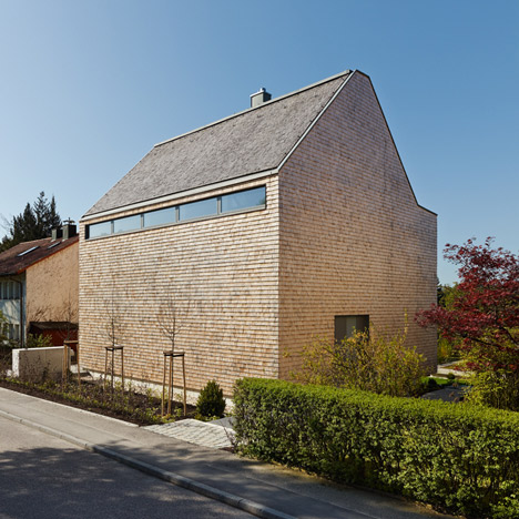 Stuttgart house by (se)arch with shingle-clad walls and an art gallery-0