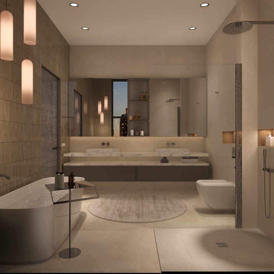 Contemporarie style apartments可视化项目丨tetiana_visual_3d-39
