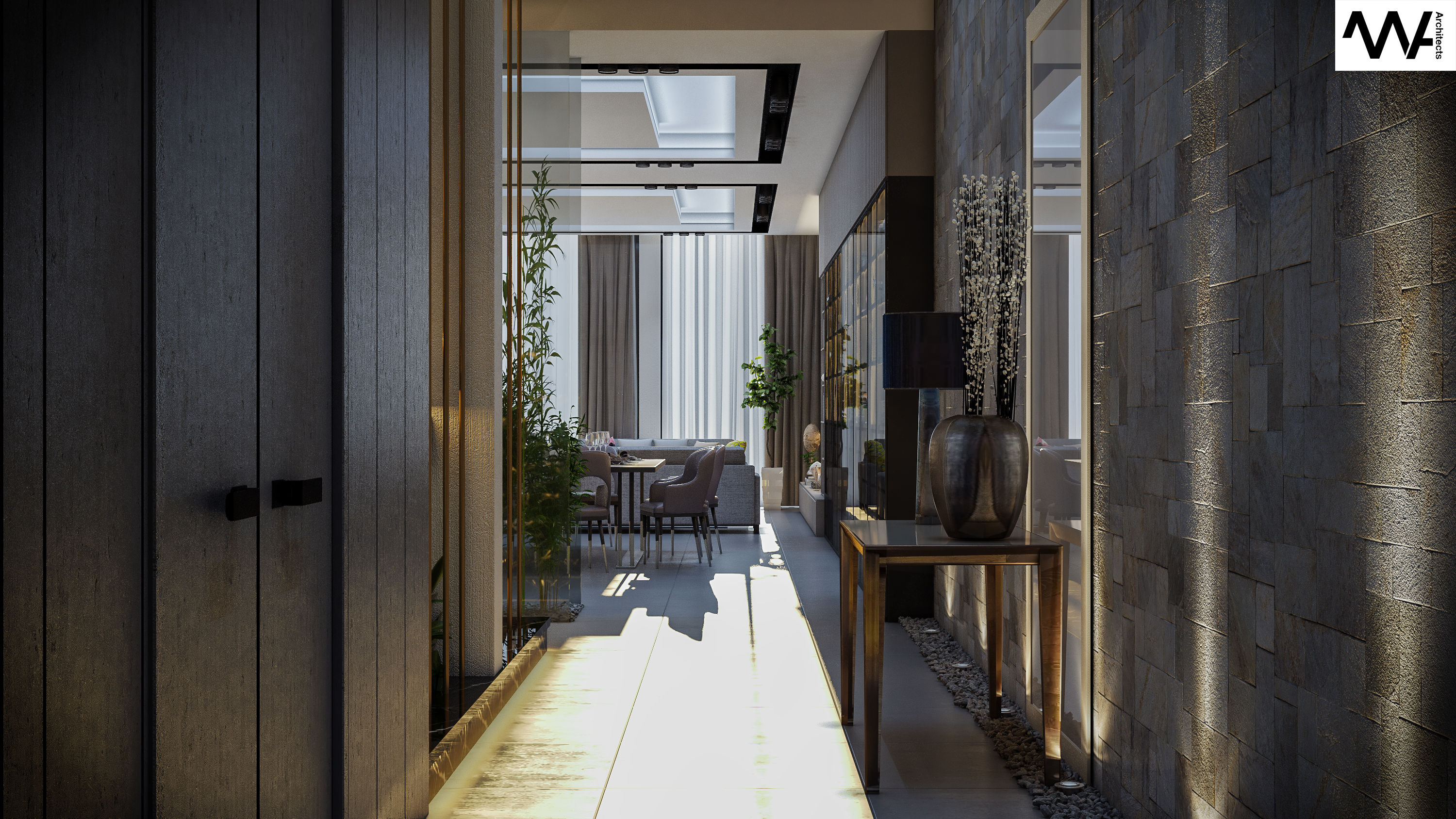 Reception, villa - INTERIOR DESIGN,Seashell North coast-0