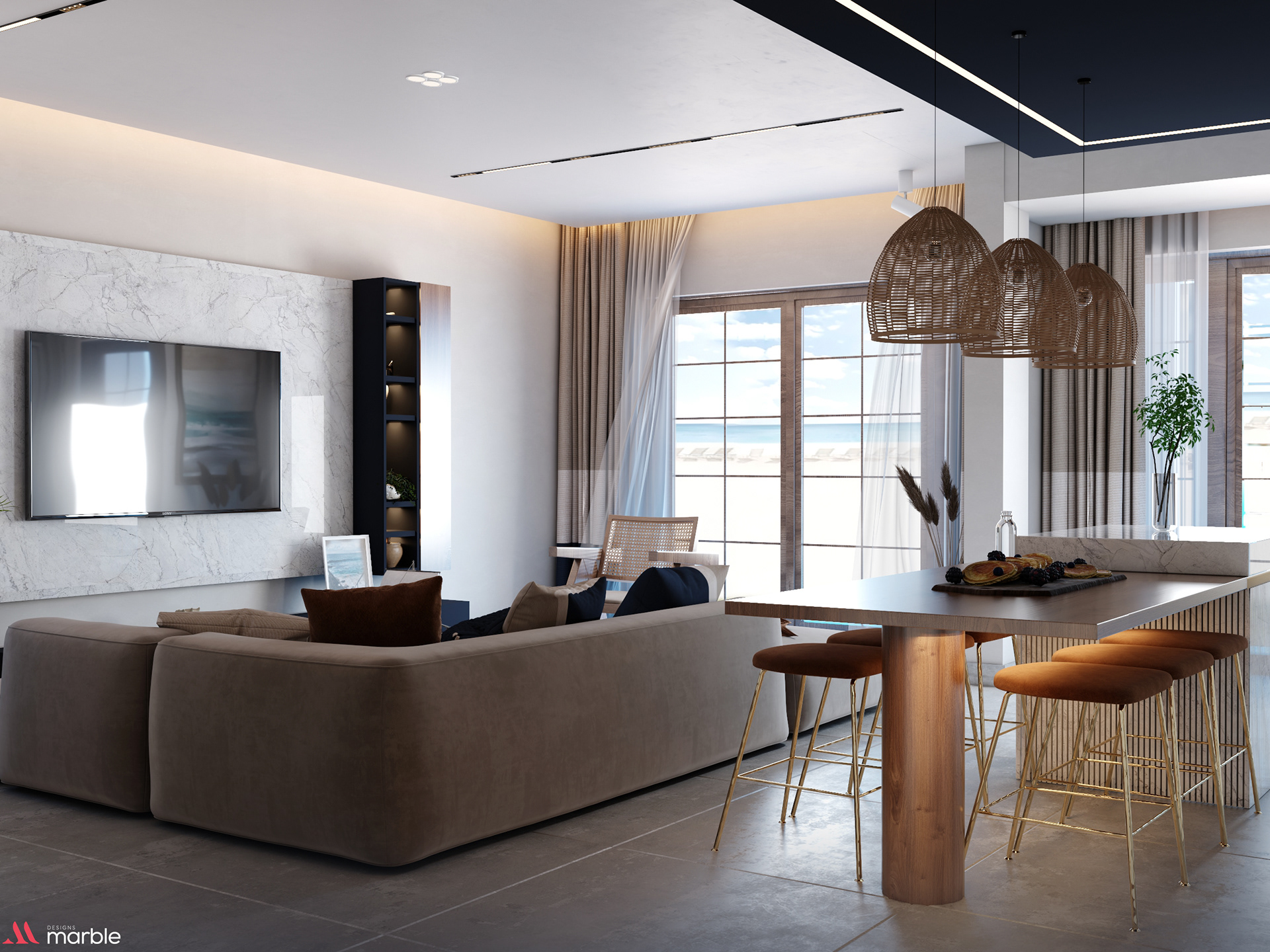 海岸接待与厨房丨Rana Hamdy-9