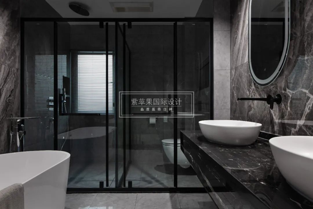 酒店式居家体验,170㎡现代风高级黑质感空间-81