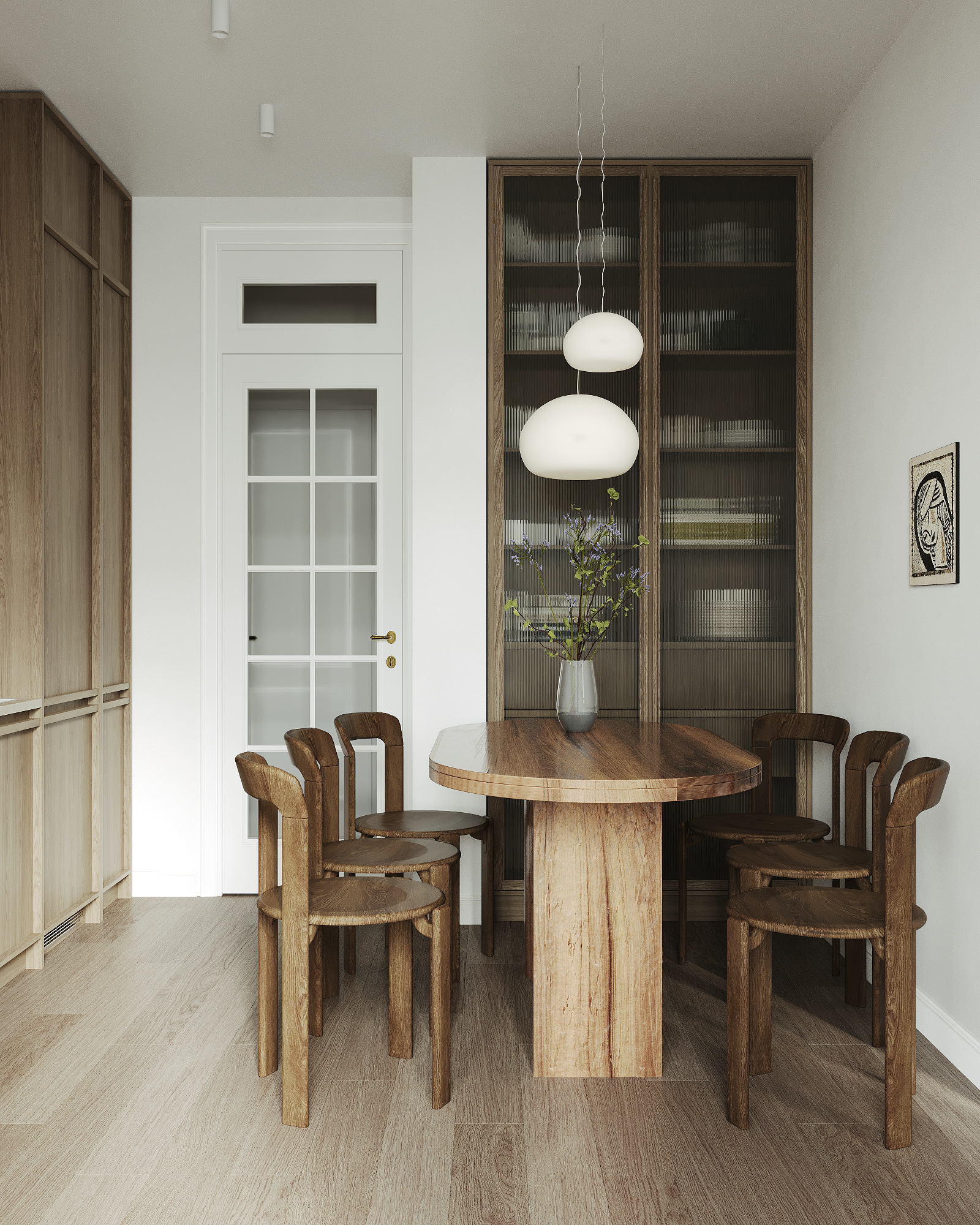 哈萨克斯坦阿拉木图浅色木质厨房公寓丨La home bureau-9