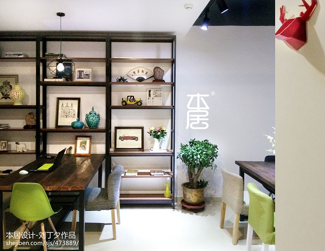 华强C座·本居工作室3万元56平米办公空间装修-13