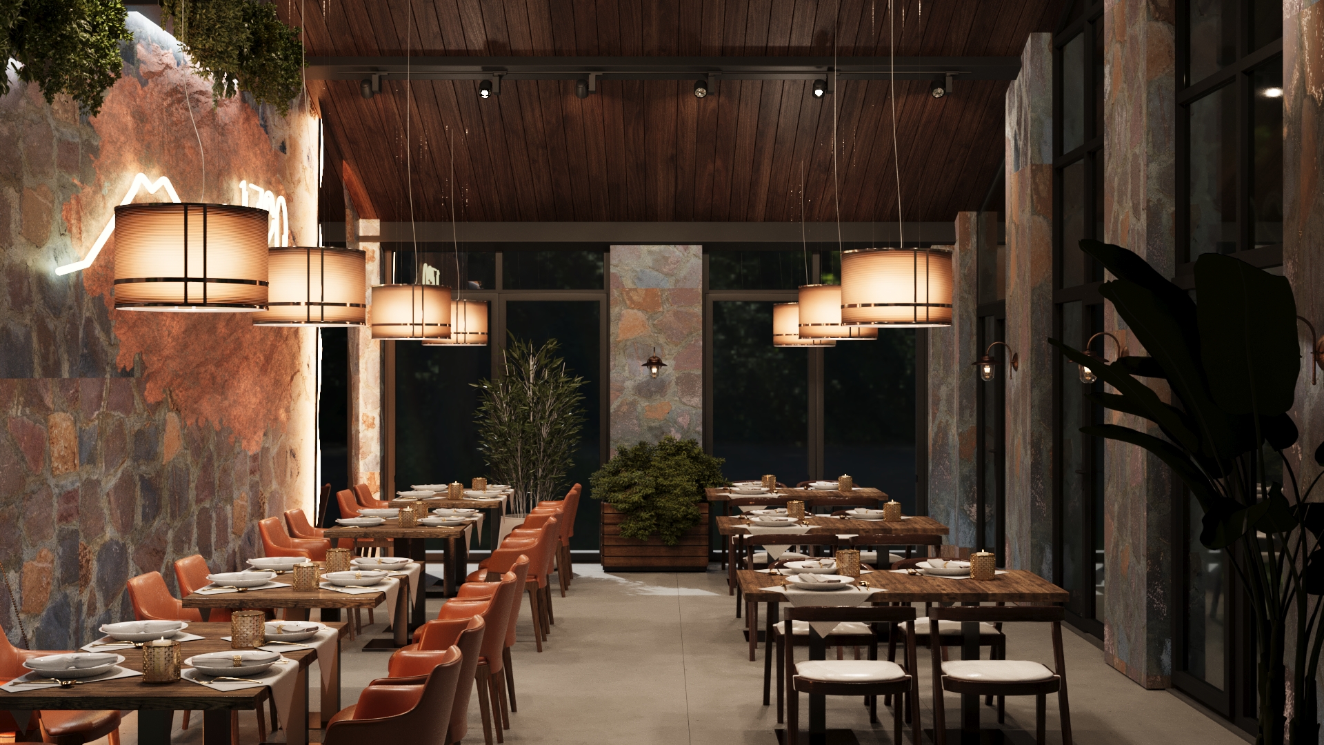 Restaurant Interior Design in Akhalkalaki, Georgia-1