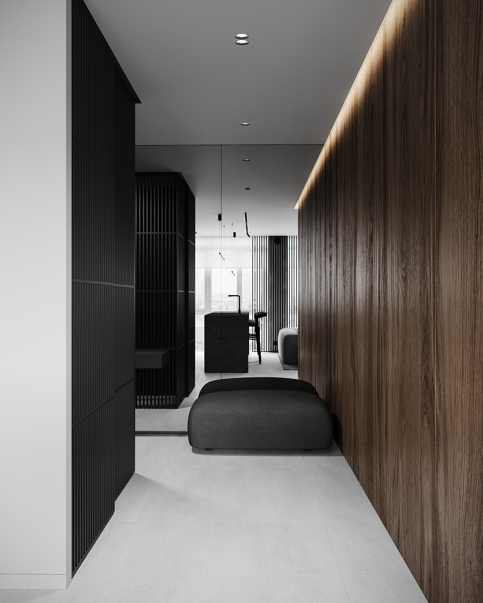 黑白简约，现代空间设计！-9