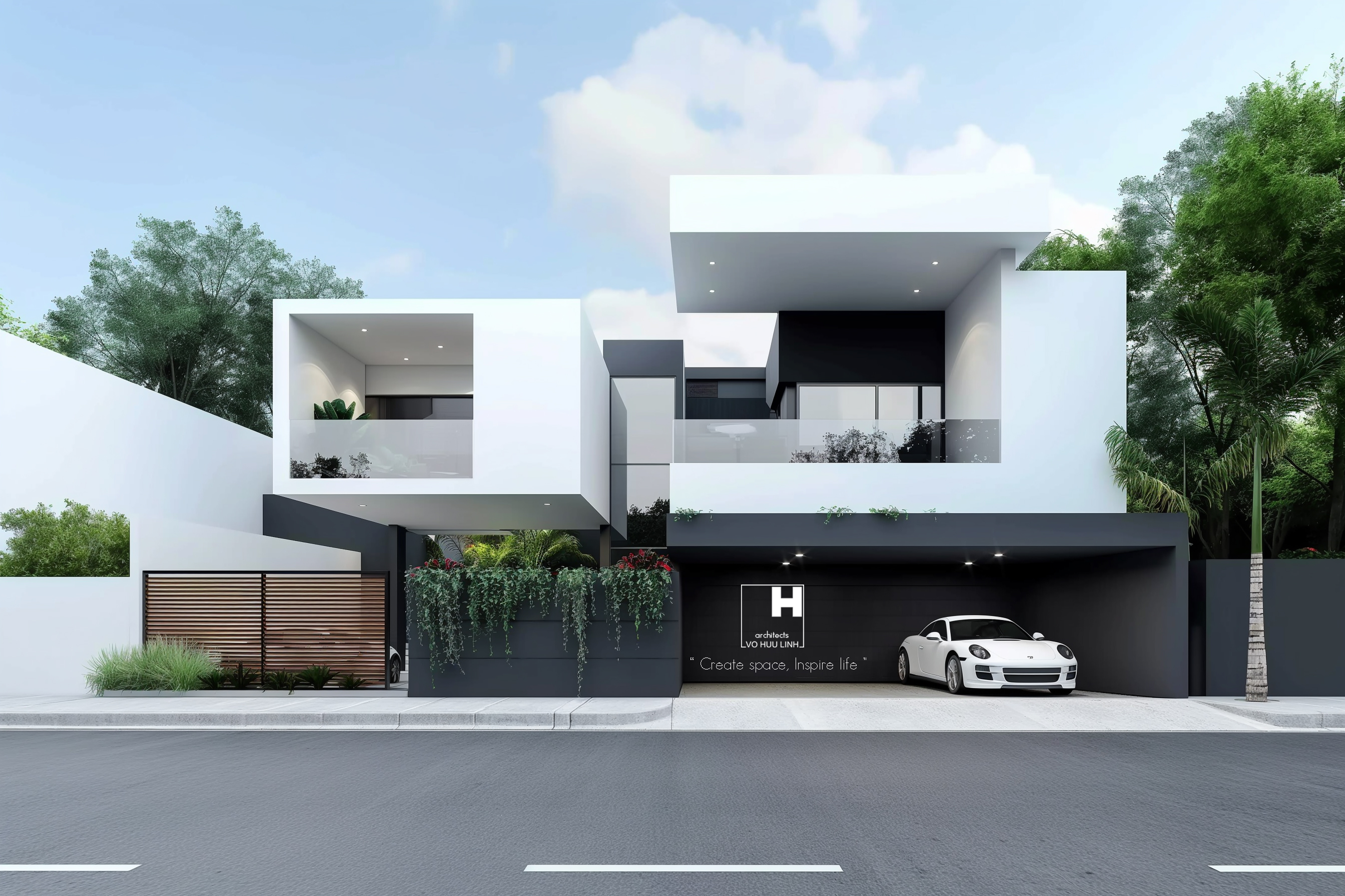 黑白别墅丨越南丨Vo Huu Linh Architects-6