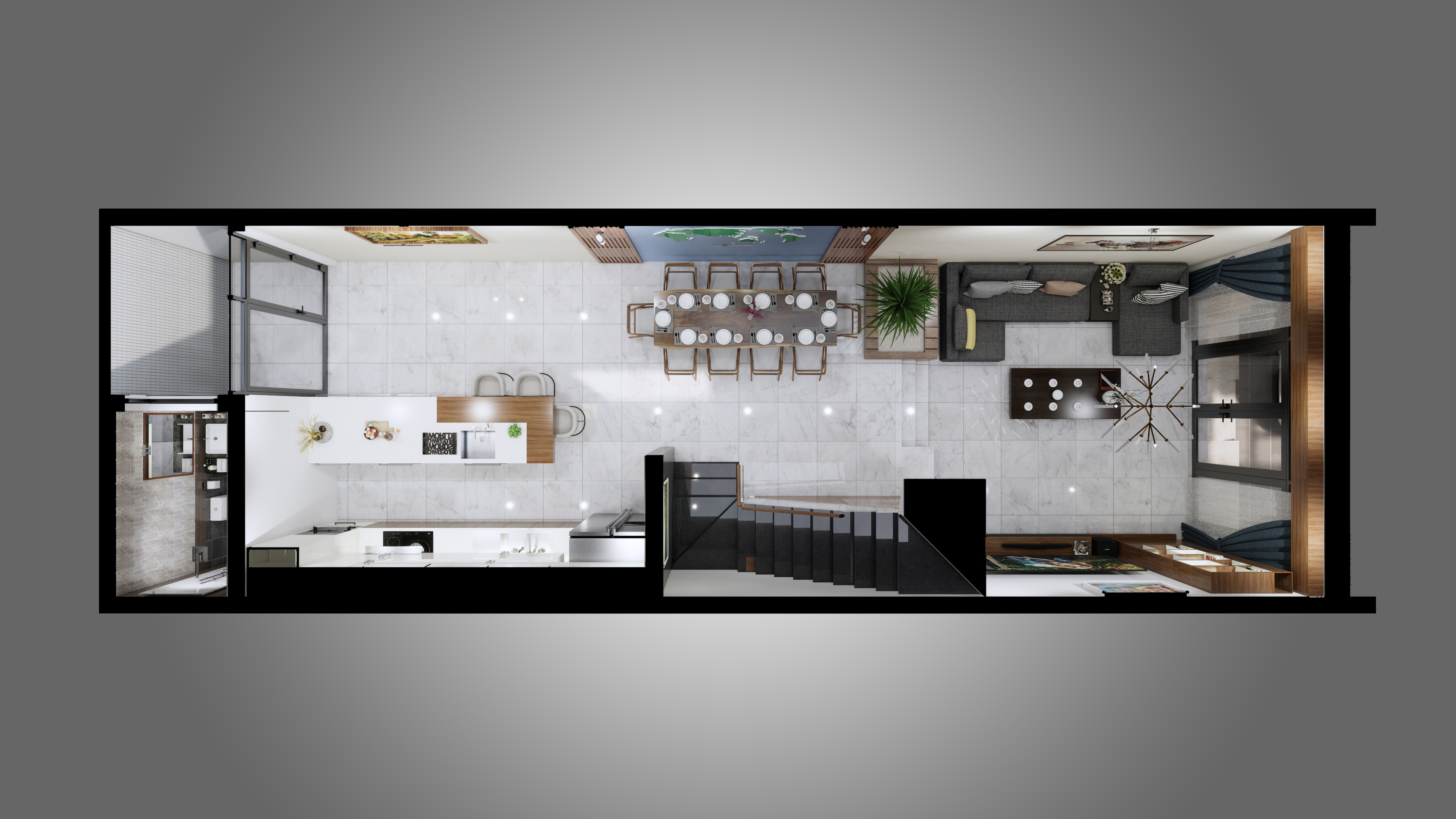 NÔI THẤT NHÀ PHỐ 4 TẦNG - HIỆN ĐẠI-3