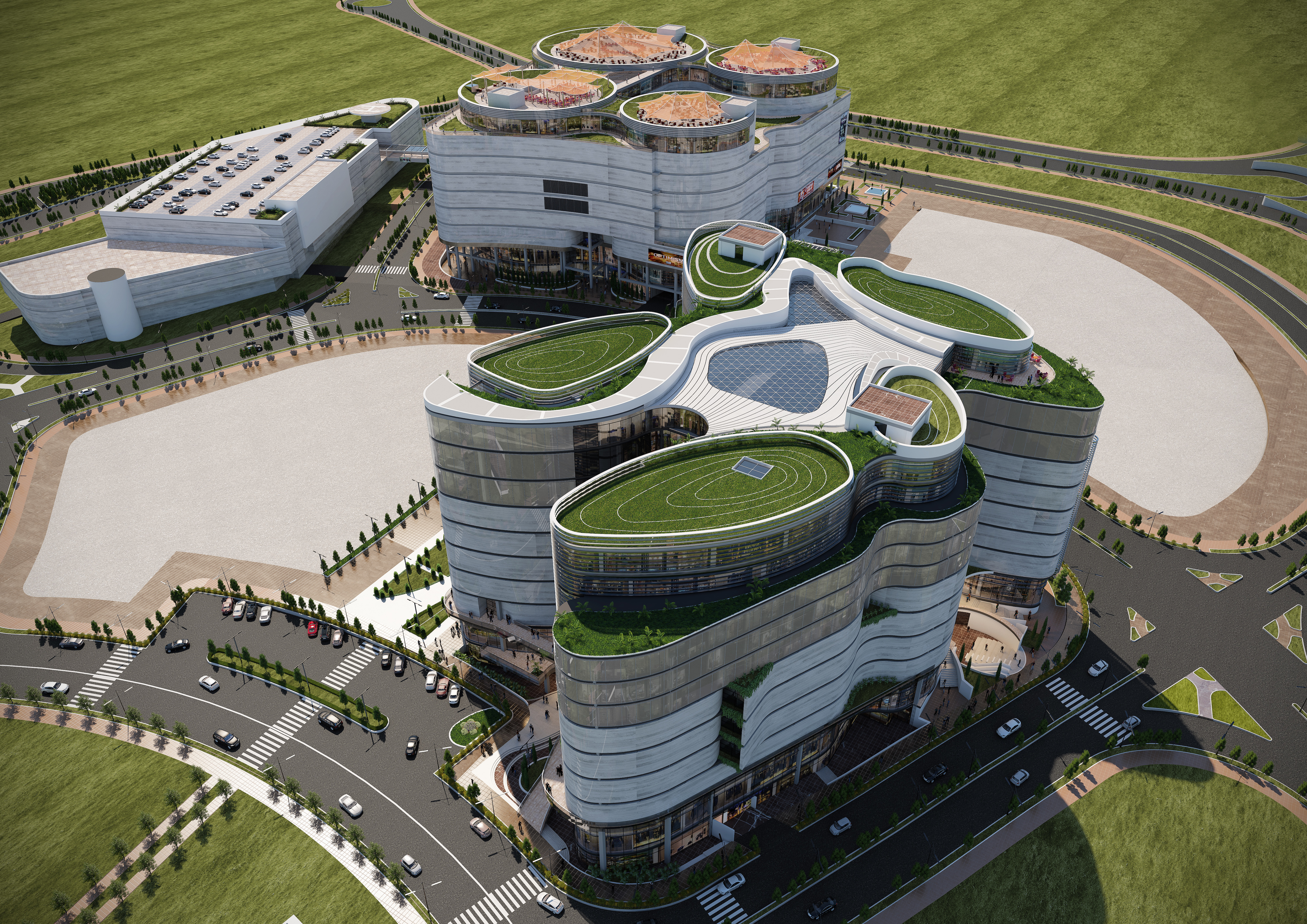 河流涌动的购物中心-12