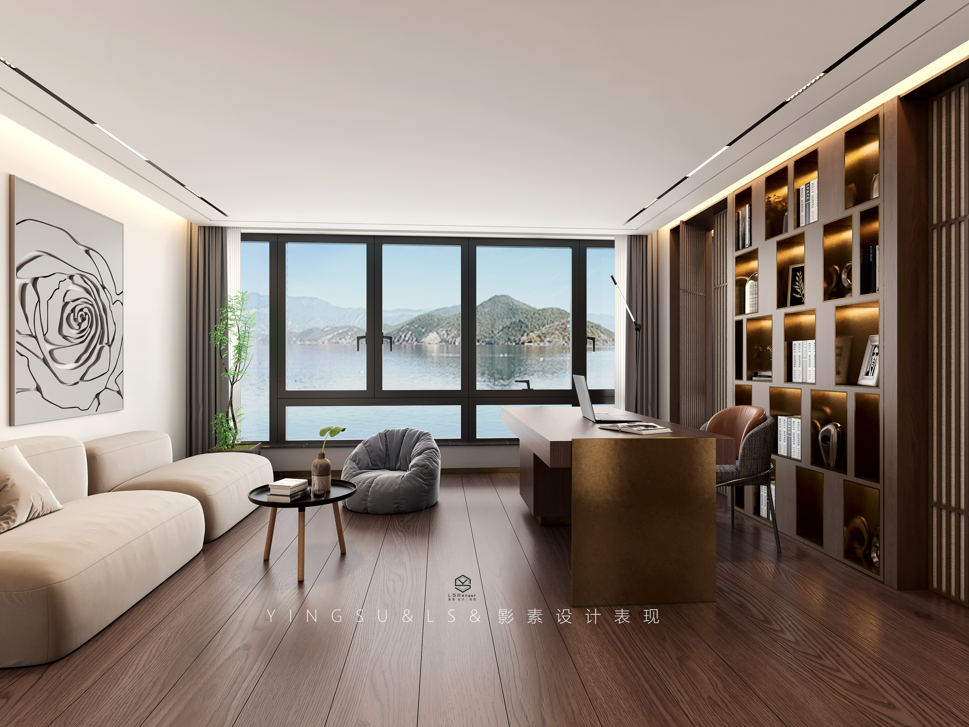 影素设计 • 大平层客餐厅设计表现-9