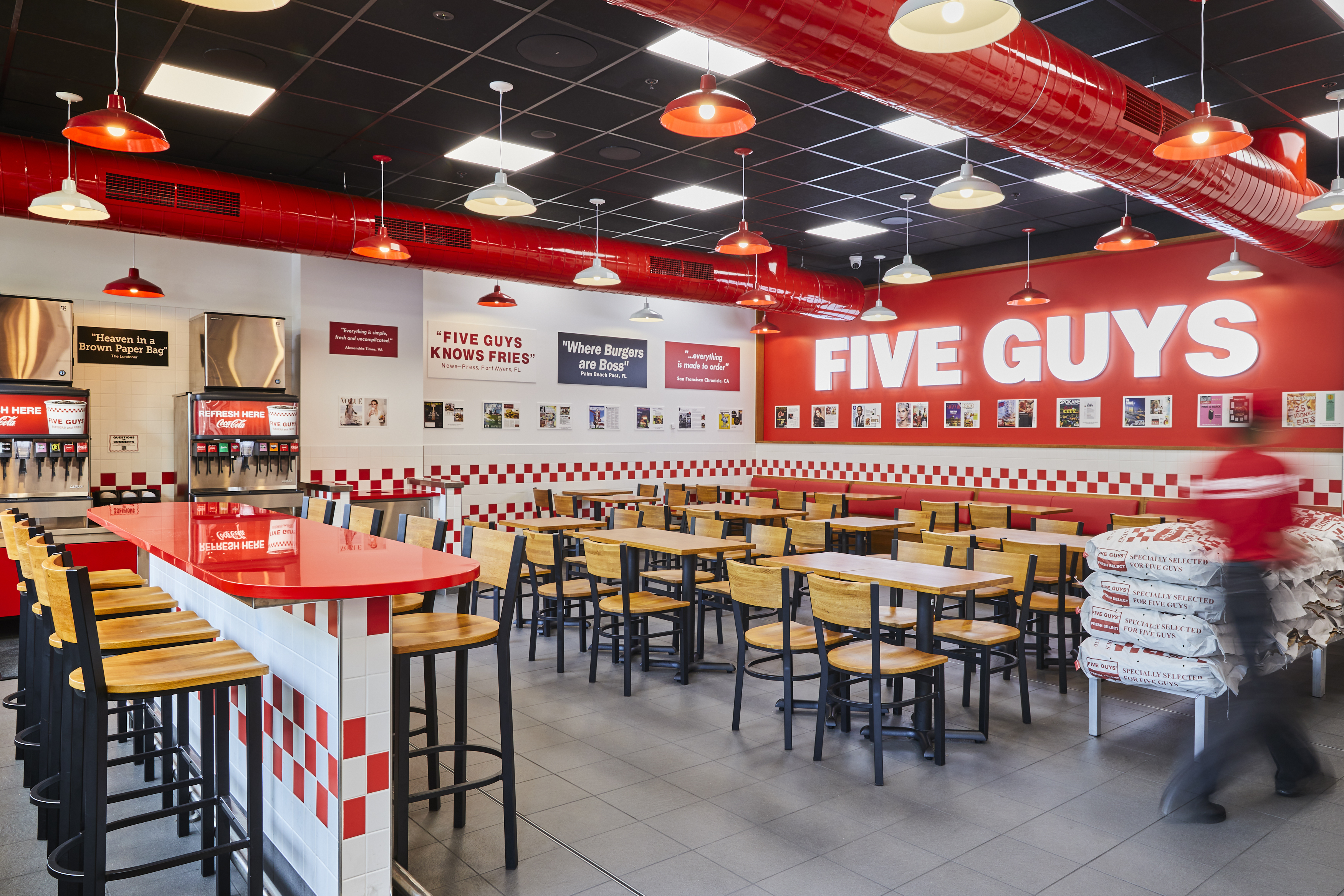 Five Guys餐厅墨尔本维多利亚女王店设计丨澳大利亚-21